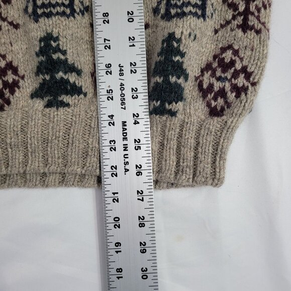 Vintage 1980's Polo By Ralph Lauren Men's Hand Knit Wool Ski Sweater Size M - Picture 6 of 11